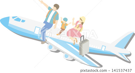 一家人乘飛機旅行 - 等距視角 - 人物 - 旅行 - 休閒 - 設計 - 插圖 一家人乘飛機旅行 - 等距視角 - 人物 - 旅行 - 休閒 - 設計 - 插圖 141537437