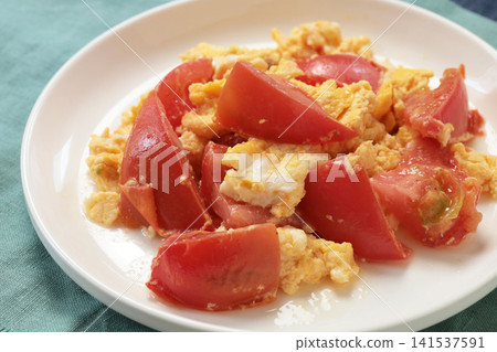 Stir-fried tomato and egg Stir-fried tomato and egg 141537591