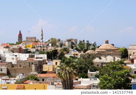 World Heritage cityscape: Rhodes Island, Rhodestown Old Town, Aegean Sea, Greece, Europe World Heritage cityscape: Rhodes Island, Rhodestown Old Town, Aegean Sea, Greece, Europe 141537749