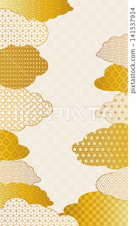 金色日式圖案背景,金色漸層插圖,新年背景 金色日式圖案背景,金色漸層插圖,新年背景 141537914