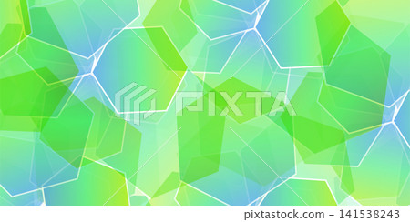 Abstract geometric background with soft green and blue hexagons Abstract geometric background with soft green and blue hexagons 141538243