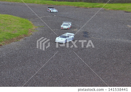 Outdoor asphalt RC car circuit Outdoor asphalt RC car circuit 141538441