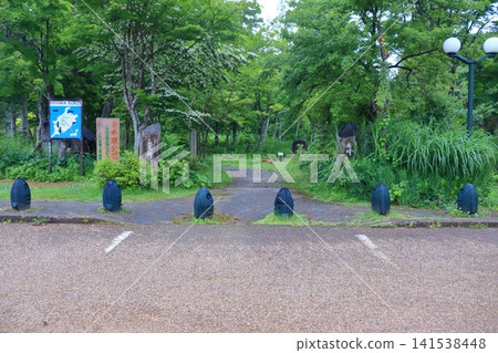 長良川與莊川的分水嶺;日野高原;分水嶺處的清澈水源(岐阜縣郡上市) 長良川與莊川的分水嶺;日野高原;分水嶺處的清澈水源(岐阜縣郡上市) 141538448