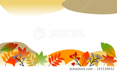 [Autumn] Tag for banner illustration material inspired by autumn foliage scenery 141538632