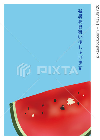 Ghost and Watermelon Late Summer Greeting Card Template Ghost and Watermelon Late Summer Greeting Card Template 141538720