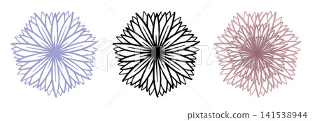 It is a line drawing of a flower in full bloom. It is a line drawing of a flower in full bloom. 141538944