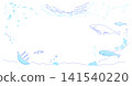 Ocean frame illustration: sea, underwater, waves, background, marine motif 141540220