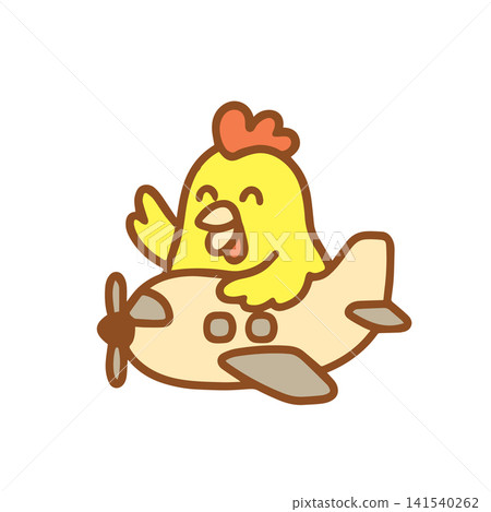 cute chicken on a plane cute chicken on a plane 141540262