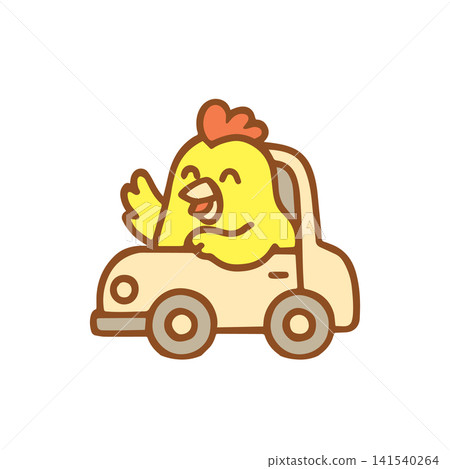 cute chicken riding in a car cute chicken riding in a car 141540264