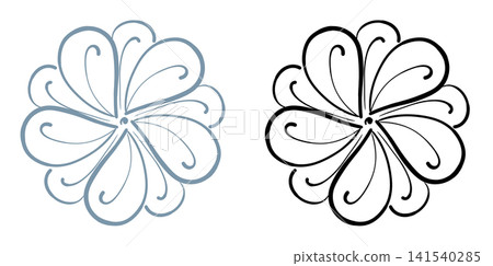 It is a line drawing of a flower in full bloom. It is a line drawing of a flower in full bloom. 141540285