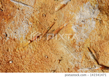 The concrete surface is striking with its reddish-brown rust. The concrete surface is striking with its reddish-brown rust. 141541471