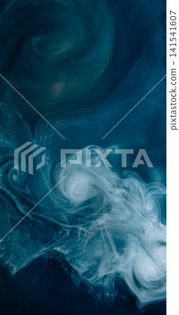Mist swirl. Art fog. White blue cloud mix curl color liquid. Blur ink abstract fluid spill pigment leak dissolve emulsion background. Mist swirl. Art fog. White blue cloud mix curl color liquid. Blur ink abstract fluid spill pigment leak dissolve emulsion background. 141541607