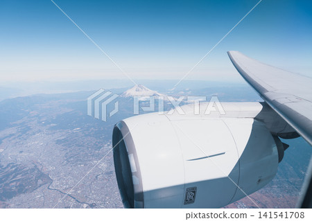 Mount Fuji, photographed from a plane bound for Hong Kong. Mount Fuji, photographed from a plane bound for Hong Kong. 141541708