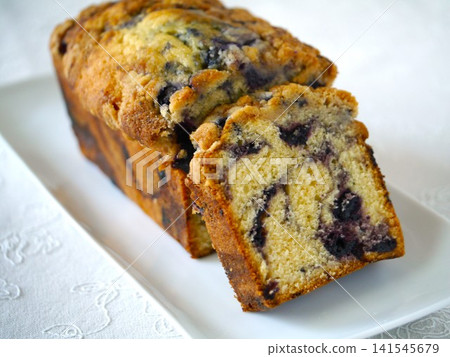 Blueberry marble pound cake Blueberry marble pound cake 141545679
