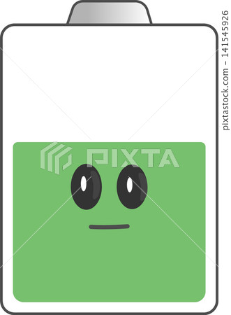A cute battery icon indicating 60 percent charge remaining. A cute battery icon indicating 60 percent charge remaining. 141545926