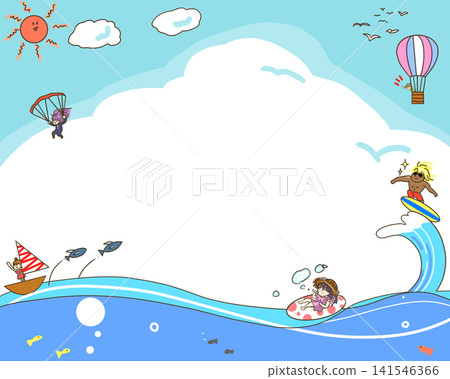 Scenes of people enjoying the summer sea Scenes of people enjoying the summer sea 141546366