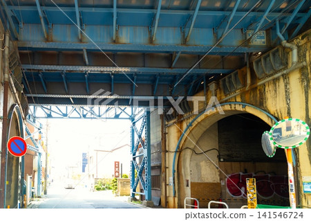 JR Tsurumi Line, Kokudo Station: An unmanned station located under an old elevated railway bridge. JR Tsurumi Line, Kokudo Station: An unmanned station located under an old elevated railway bridge. 141546724