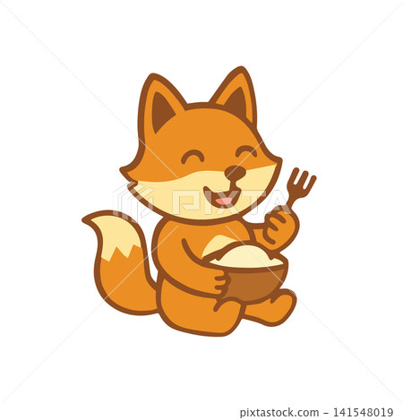 cute fox eating cute fox eating 141548019