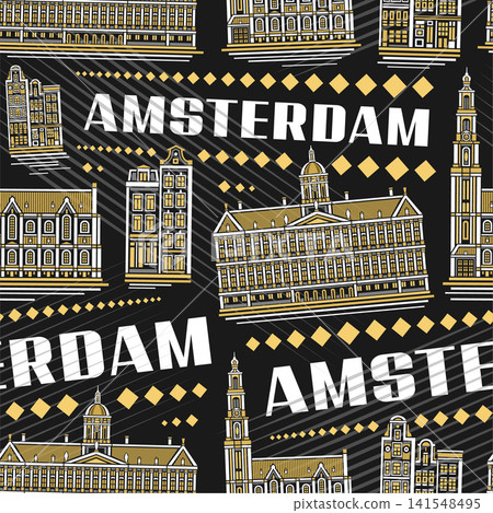 Vector Amsterdam Seamless Pattern Vector Amsterdam Seamless Pattern 141548495
