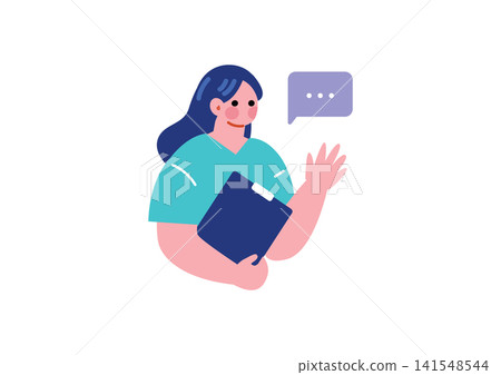 Simple illustration of a female nurse Simple illustration of a female nurse 141548544