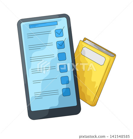 Illustration of Online Assignment Illustration of Online Assignment 141548585