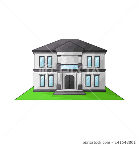 Illustration of Villa Illustration of Villa 141548801