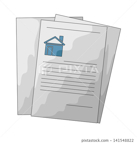 Illustration of Home Document Illustration of Home Document 141548822