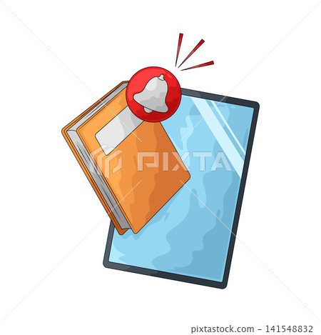 Illustration of Online Education Notification Illustration of Online Education Notification 141548832