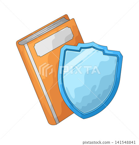 Illustration of Book And Shield Illustration of Book And Shield 141548841