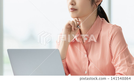 Woman using a computer / business woman Woman using a computer / business woman 141548864