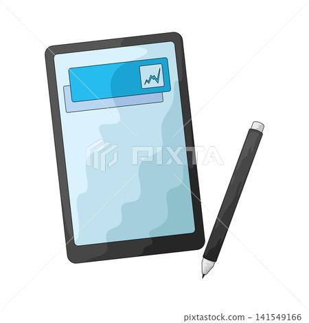 Illustration of Office Tablet Illustration of Office Tablet 141549166