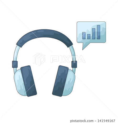 Illustration of Meeting Headphones Illustration of Meeting Headphones 141549167