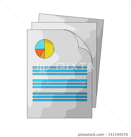 Illustration of Report Document Illustration of Report Document 141549370