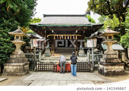 The Gojoten shrine in Ueno Park, Taito, Tokyo, Japan. It was dedicated to scholar Sugawara no Michizane. The Gojoten shrine in Ueno Park, Taito, Tokyo, Japan. It was dedicated to scholar Sugawara no Michizane. 141549867