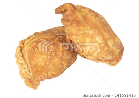 Thai curry puffs isolated on white background 141551436
