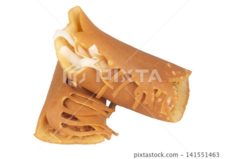 Thai Pancake Rolls isolated on white background Thai Pancake Rolls isolated on white background 141551463