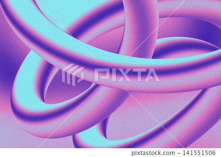 Interlocking torus tubes are weaving in glossy 3D scene, with neon cyan-magenta gradients, grain Interlocking torus tubes are weaving in glossy 3D scene, with neon cyan-magenta gradients, grain 141551506