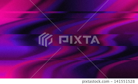 Abstract layered wavy glitch pattern is being shown in digital graphic with magenta indigo grain Abstract layered wavy glitch pattern is being shown in digital graphic with magenta indigo grain 141551528