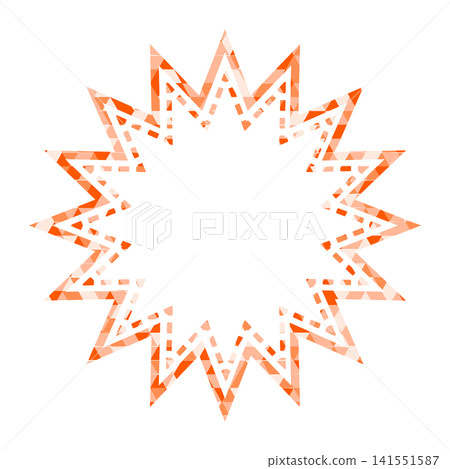 Stained glass style speech bubble, triangular pattern, jagged shape Stained glass style speech bubble, triangular pattern, jagged shape 141551587
