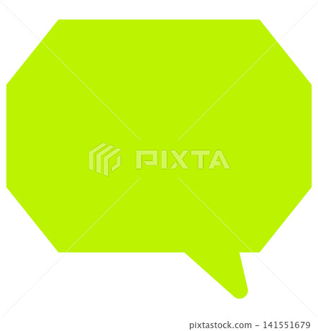Simple color speech bubble - octagonal with corners Simple color speech bubble - octagonal with corners 141551679