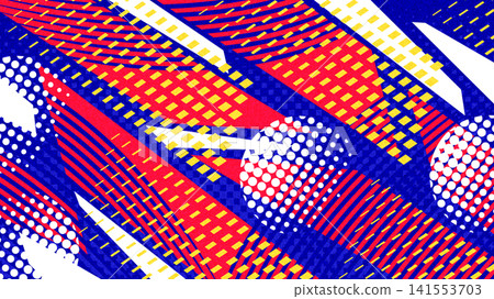 Dynamic Sports Background With Stripes, Halftone Patterns, and Texture Effects. Vibrant Sport and Game Background for Banner or Poster Design Dynamic Sports Background With Stripes, Halftone Patterns, and Texture Effects. Vibrant Sport and Game Background for Banner or Poster Design 141553703