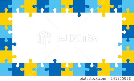 Colorful puzzle frame material Colorful puzzle frame material 141555958