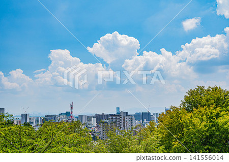View of Otsu city from the grounds of Mii-dera Temple (Nagara-san Enjo-ji Temple), Otsu City, Shiga Prefecture View of Otsu city from the grounds of Mii-dera Temple (Nagara-san Enjo-ji Temple), Otsu City, Shiga Prefecture 141556014