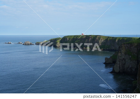 The spectacular scenery of Kiritappu Cape: lush green cliffs and expansive ocean views. The spectacular scenery of Kiritappu Cape: lush green cliffs and expansive ocean views. 141556247