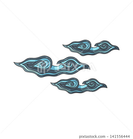 Illustration of clouds in batik pattern Illustration of clouds in batik pattern 141556444