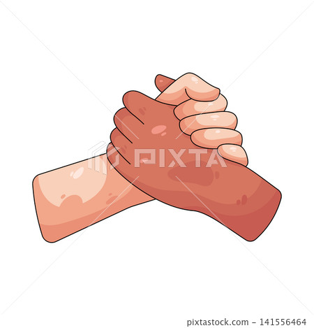Illustration of hands together Illustration of hands together 141556464
