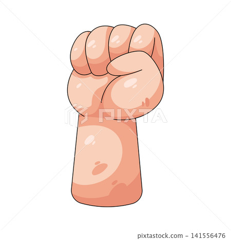 Illustration of raised fist Illustration of raised fist 141556476