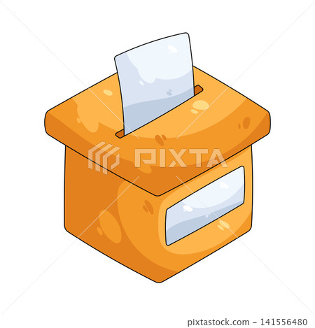 Illustration of ballot box Illustration of ballot box 141556480