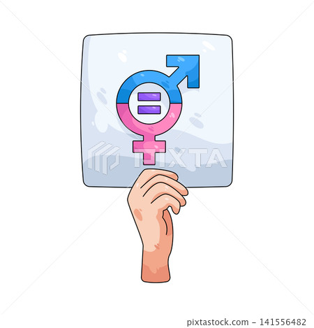 Illustration of gender equality symbol Illustration of gender equality symbol 141556482