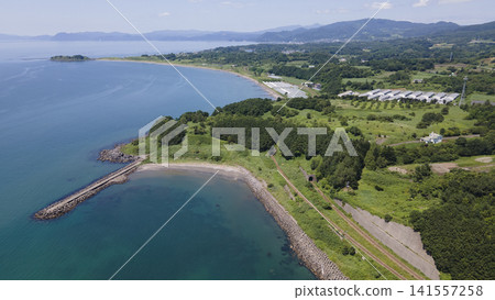 Entomo Cape and Altori Cape in summer, Date City, Hokkaido 141557258